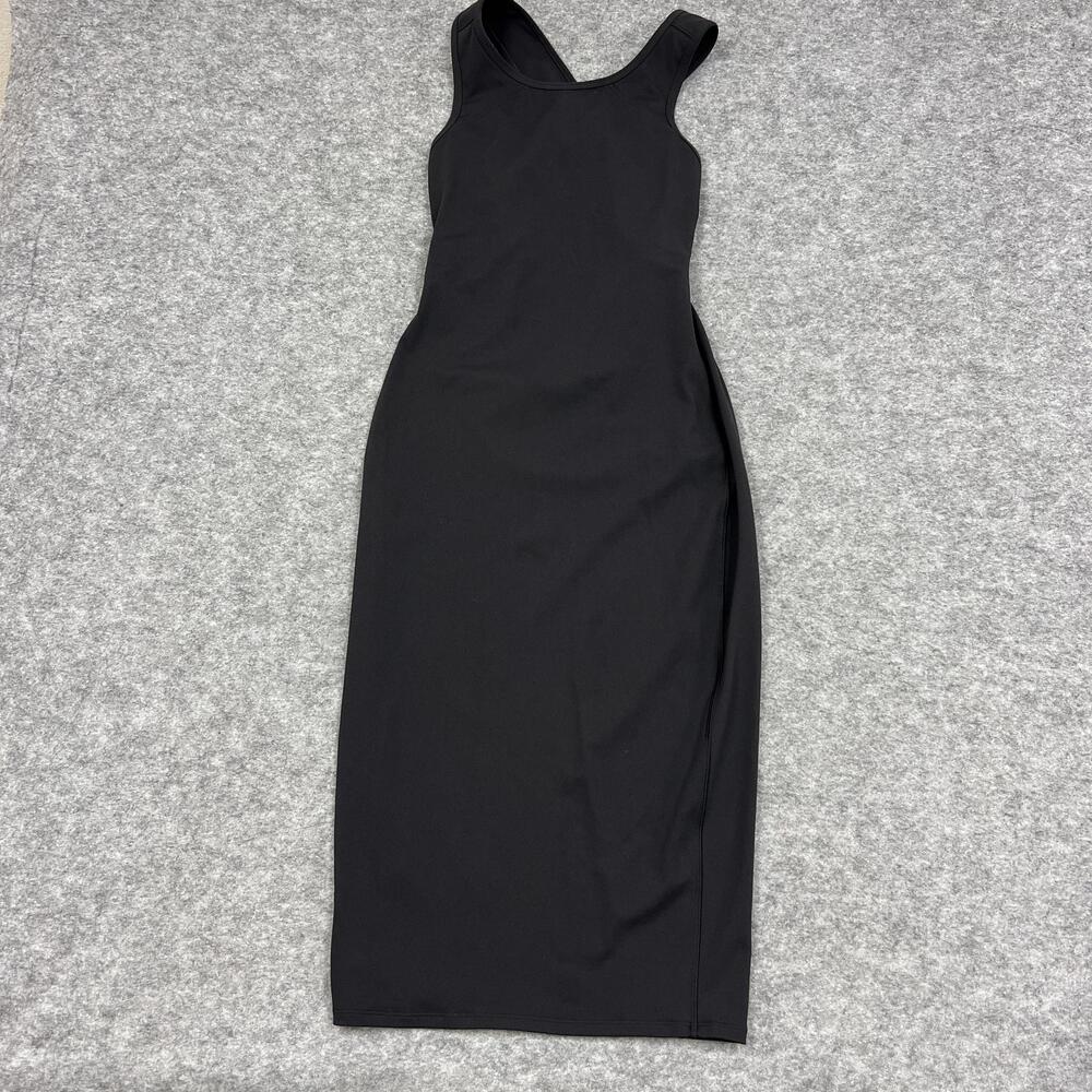 LULULEMON Dress Womens 8 Black Midi Scoop Neck Picnic Play Sleeveless Casual